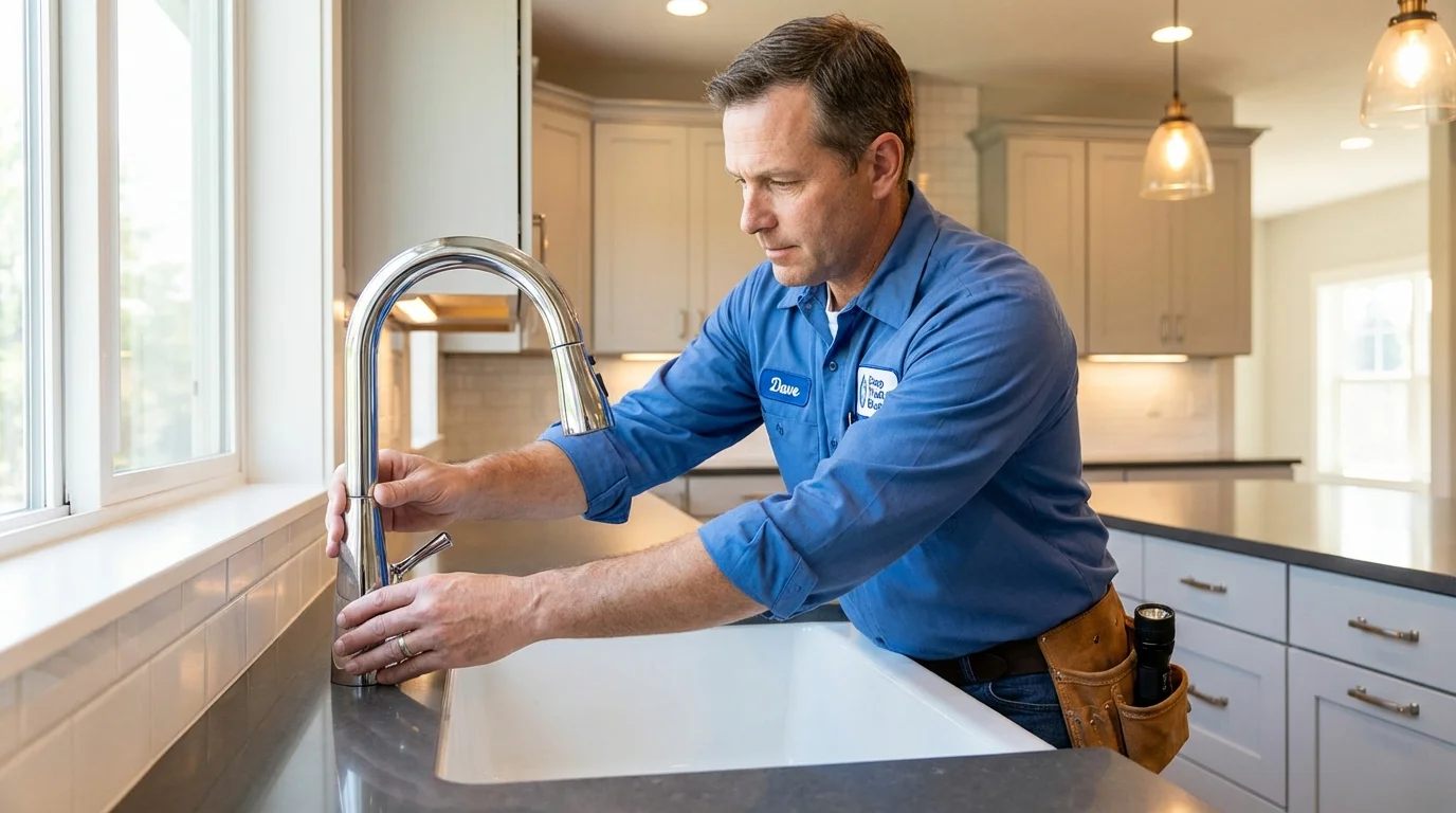 Kitchen faucet installation by Johns Plumbing LLC in Pine Valley